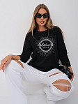Лонгслив жен. Гламур черный