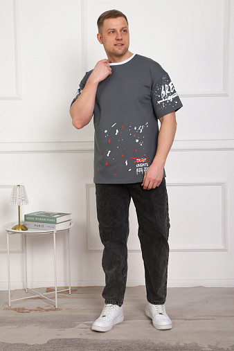 Футболка мужская Дорс футер серый