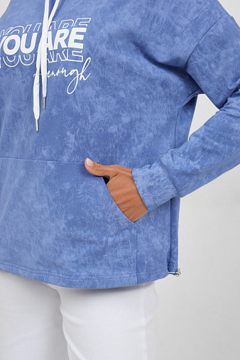 Толстовка женская Винтаж василек