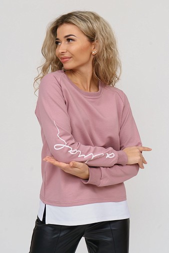 Толстовка женская Дабл сухая роза