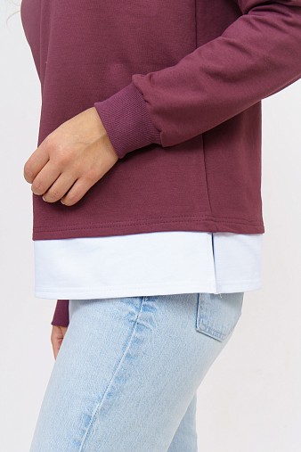 Толстовка женская Дабл лиловый Толстовка женская Дабл лиловый