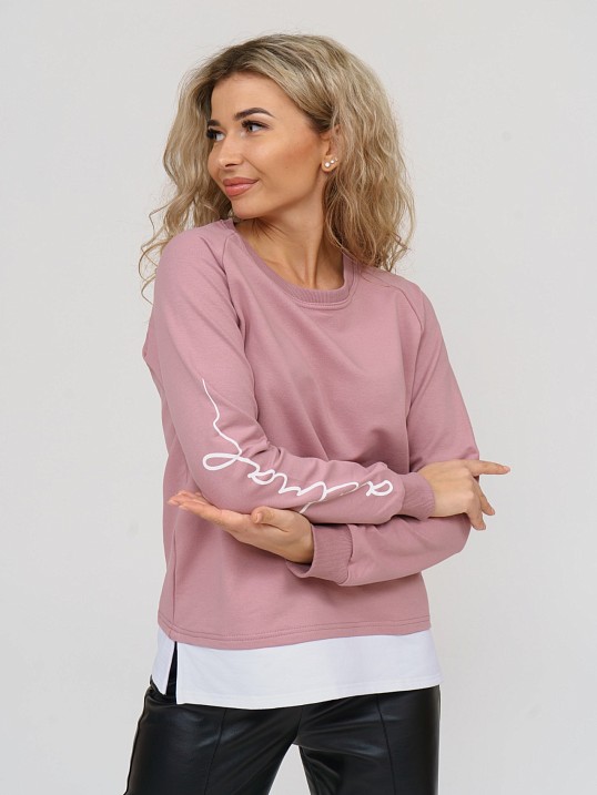 Толстовка женская Дабл сухая роза