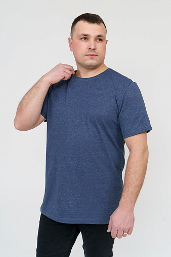 Футболка мужская кор. рукав Меланж индиго