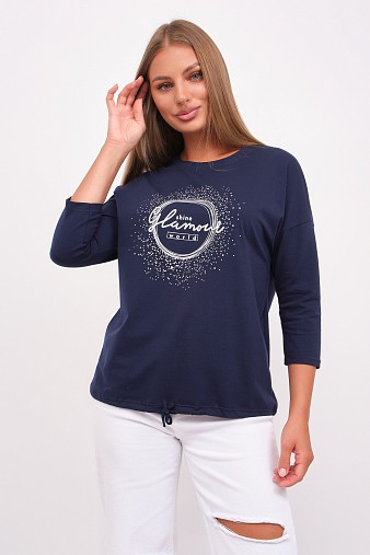 Лонгслив жен. Гламур индиго