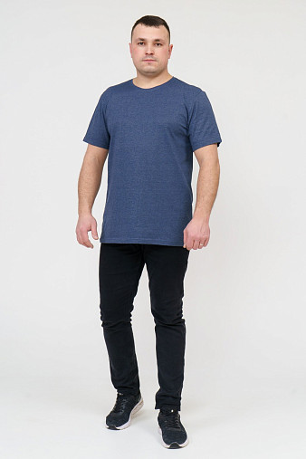 Футболка мужская кор. рукав Меланж индиго