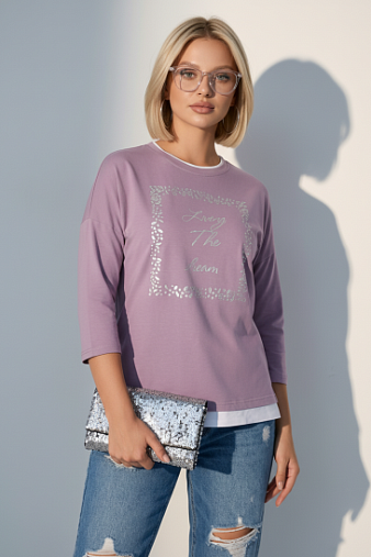 Лонгслив жен. Асти св.лиловый