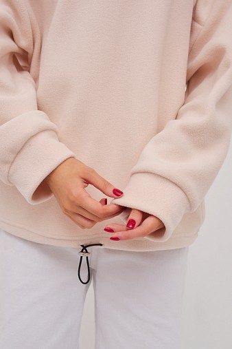 Толстовка жен. Тренд флис св.бежевый