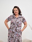 Халат Анна шоколад/узоры