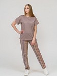 Костюм женский Аккорд какао/полоса