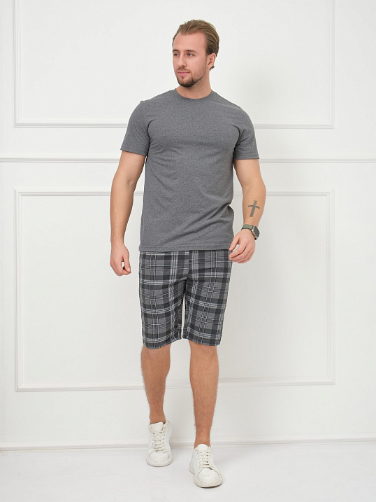 Костюм мужской Джой серый/клетка