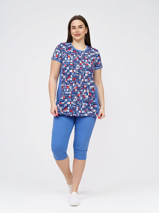 Костюм Легкое движение индиго/геометрия