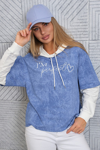 Толстовка женская Венди варенка василек