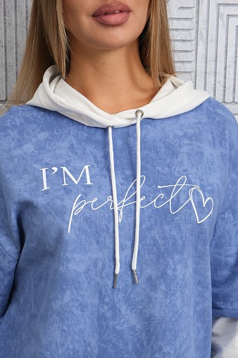 Толстовка женская Венди варенка василек