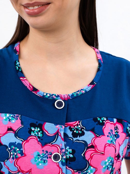 Халат Дыхание Лета розовый/цветы