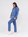 Костюм Теплый вечер индиго/буквы