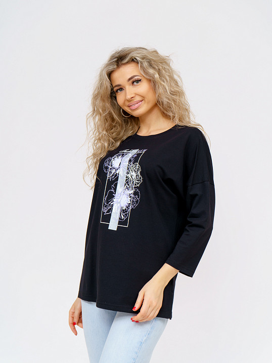 Лонгслив Стиль черный