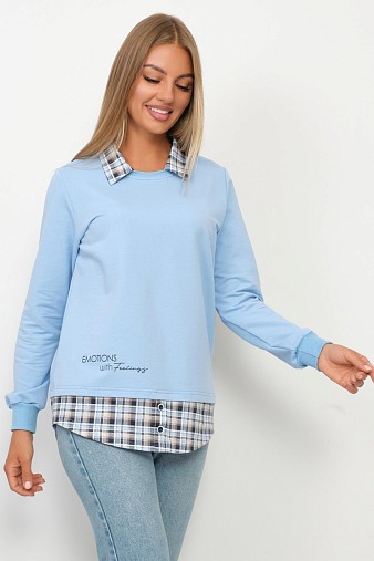 Толстовка женская Аврора голубой