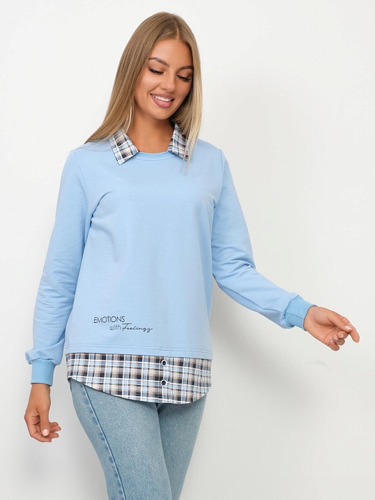 Толстовка женская Аврора голубой