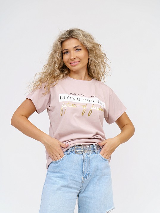 Футболка женская Имидж пыльная роза Футболка женская Имидж пыльная роза