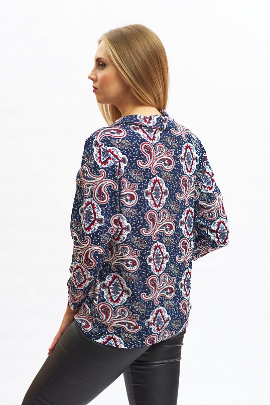 Водолазка Маргарита вискоза набивка синий Водолазка Маргарита вискоза набивка синий