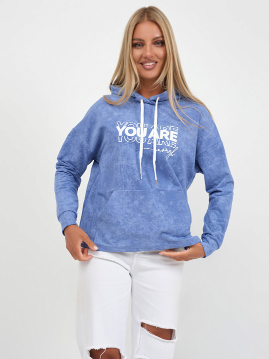 Толстовка женская Винтаж василек