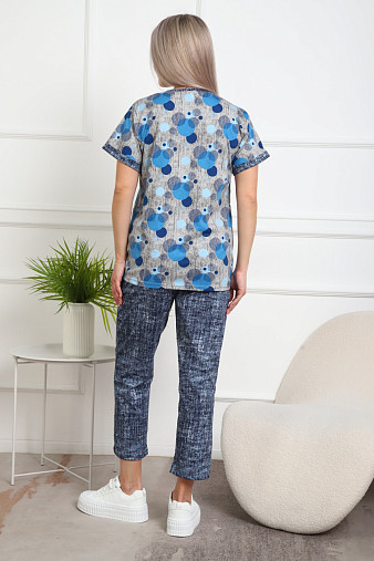 Костюм женский Линда джинс/круги