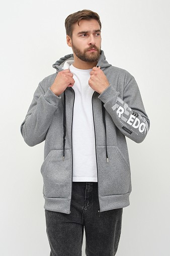 Толстовка муж. Дэнди 3-х нитка начес серый