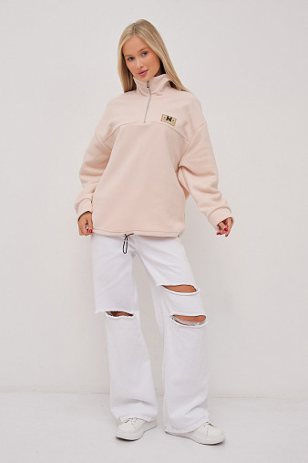 Толстовка жен. Тренд флис св.бежевый