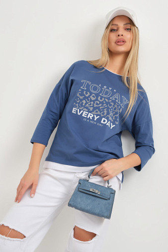 Лонгслив женский Лео св.индиго