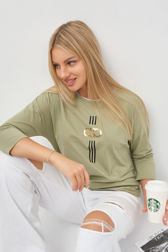 Лонгслив женский Мадлен фисташка