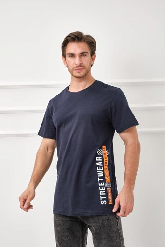 Футболка мужская Норд т.синяя