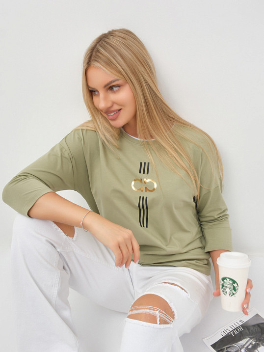 Лонгслив женский Мадлен фисташка