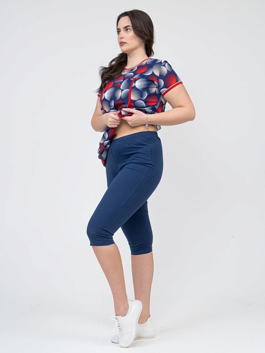 Костюм домашний Света синий/круги