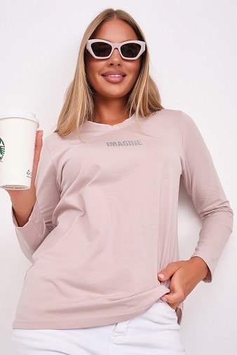 Лонгслив женский Сигма пудра