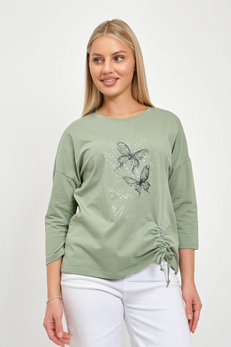 Лонгслив женский Сати фисташка