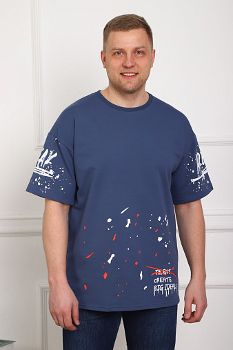 Футболка мужская Дорс футер св.индиго