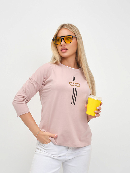 Лонгслив женский Мадлен пудра