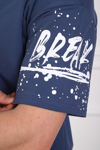 Футболка мужская Дорс футер св.индиго