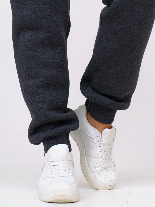 Брюки женские футер 3-х нитка антрацит/меланж