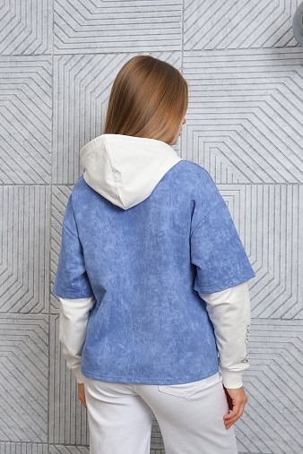 Толстовка женская Венди варенка василек