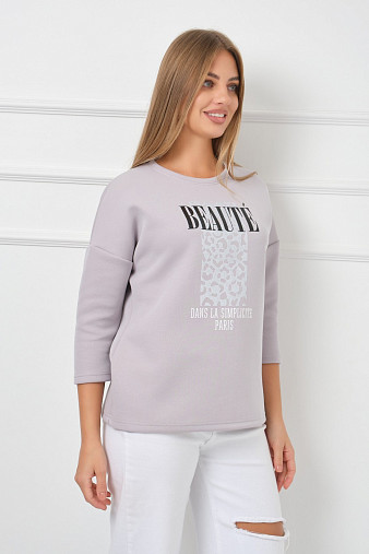 Свитшот женский Бьюти серый