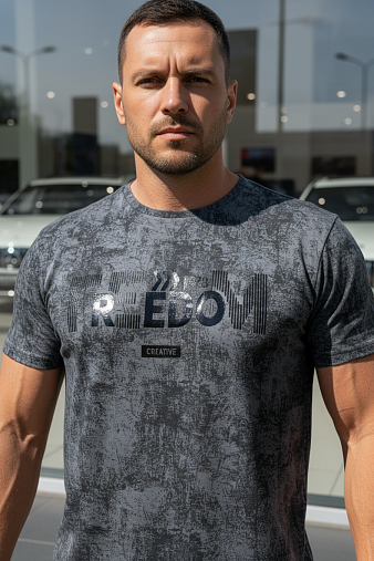 Футболка мужская Рич варенка серый