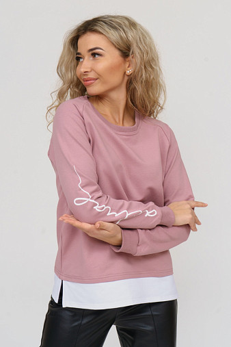 Толстовка женская Дабл сухая роза