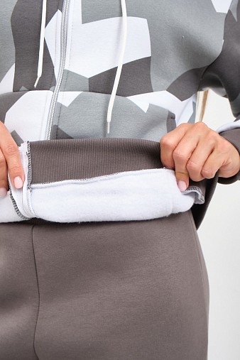 Костюм женский Дюна набивка начёс серый