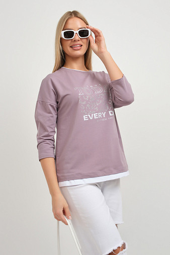 Лонгслив женский Лео корица