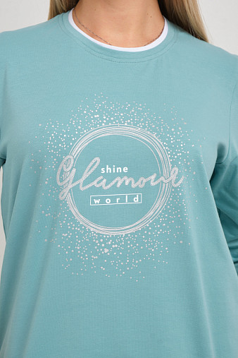 Лонгслив женский Магия аква