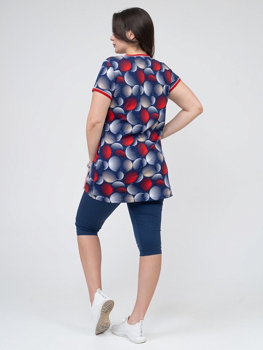 Костюм домашний Света синий/круги