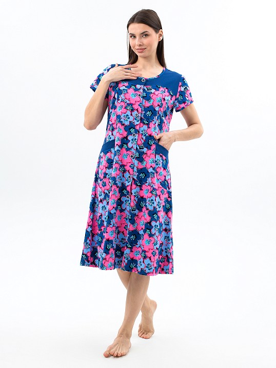 Халат Дыхание Лета розовый/цветы