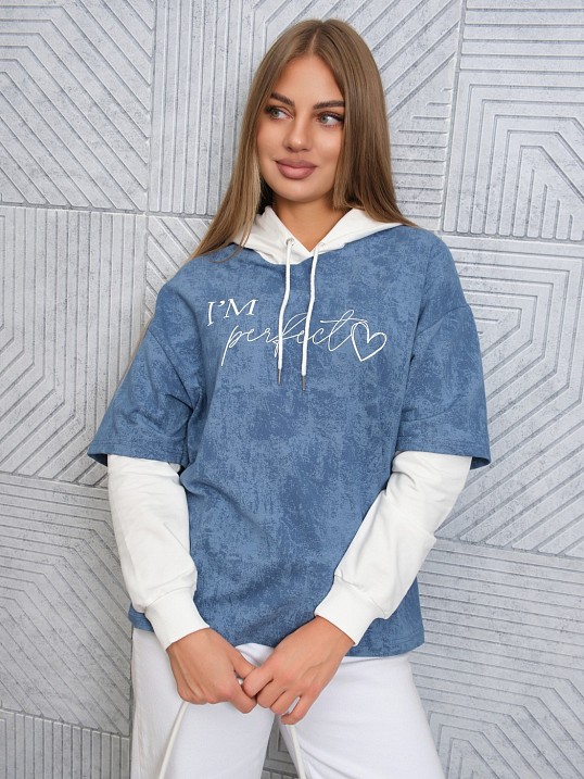 Толстовка женская Венди варенка индиго