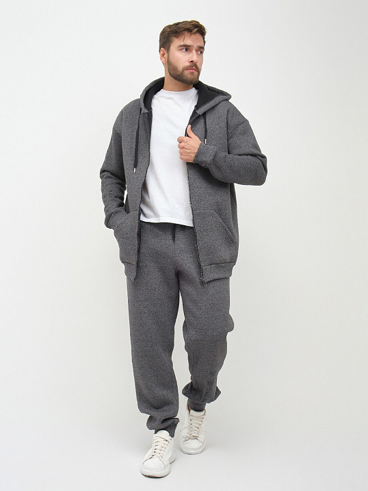 Костюм муж. Дэнди 3-х нитка начес т.серый